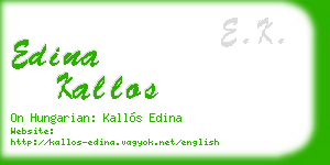 edina kallos business card